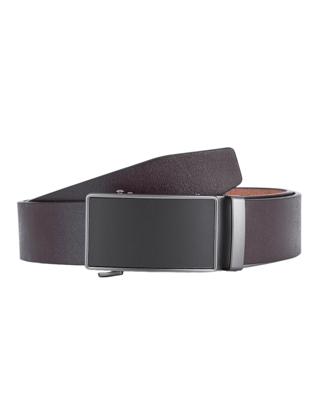 2 Stück – Spaltleder-Gürtel mit automatischer Schnalle – Vollleder – Schwarz & Braun – Langlebig – Ledergürtel – Automatische Schnallengürtel Herren