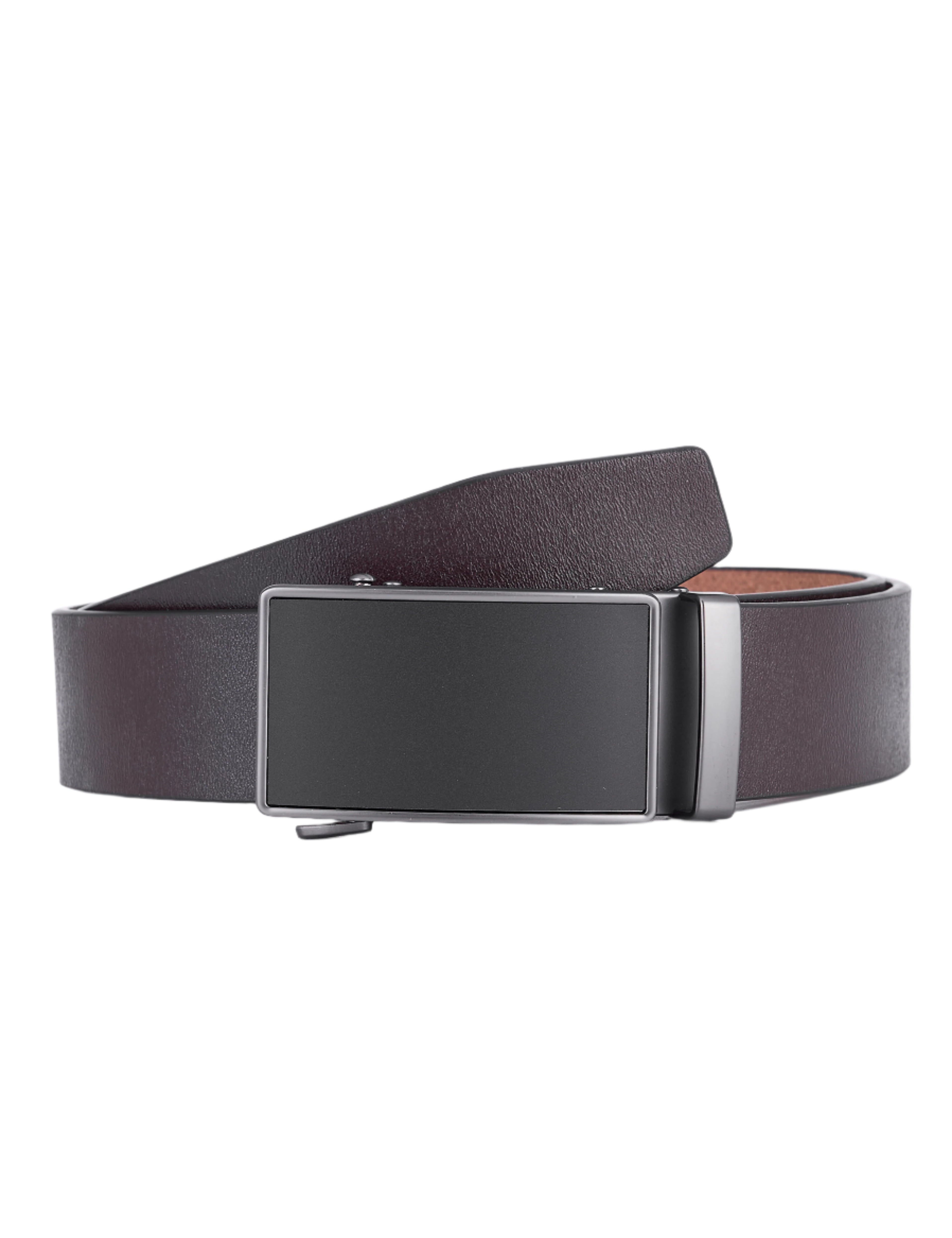 2 Stück – Spaltleder-Gürtel mit automatischer Schnalle – Vollleder – Schwarz & Braun – Langlebig – Ledergürtel – Automatische Schnallengürtel Herren