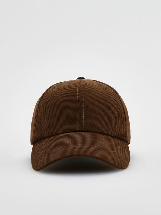 Casquette à rayures marron