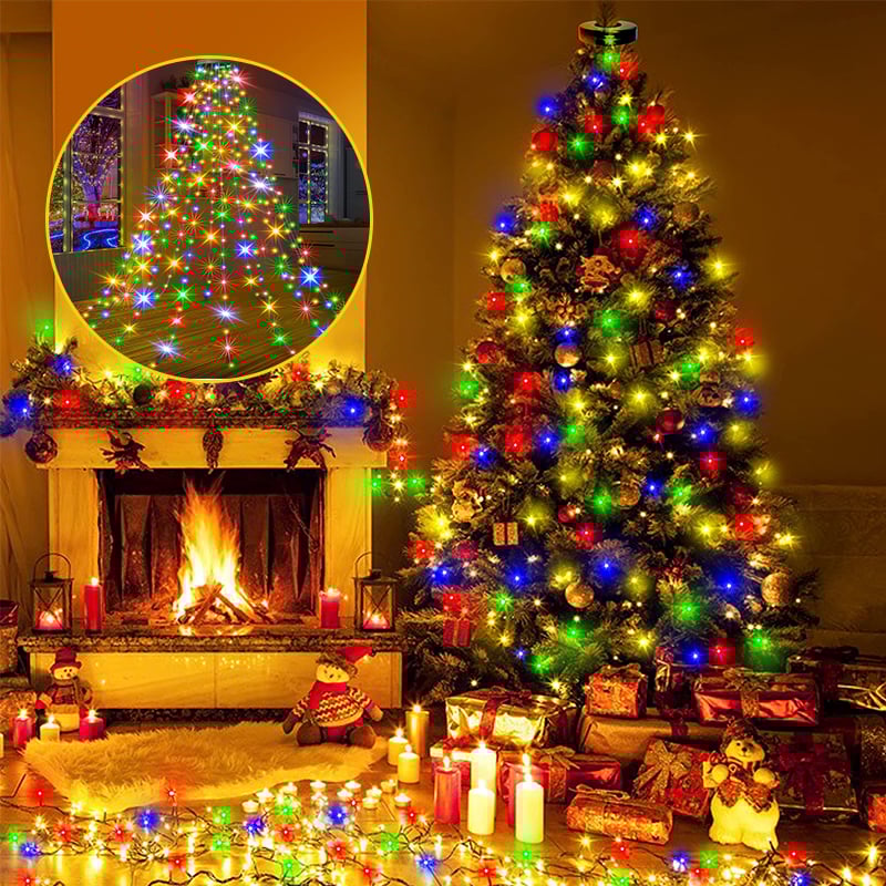 Kaerra - Anello di Luci a Cascata per Albero di Natale