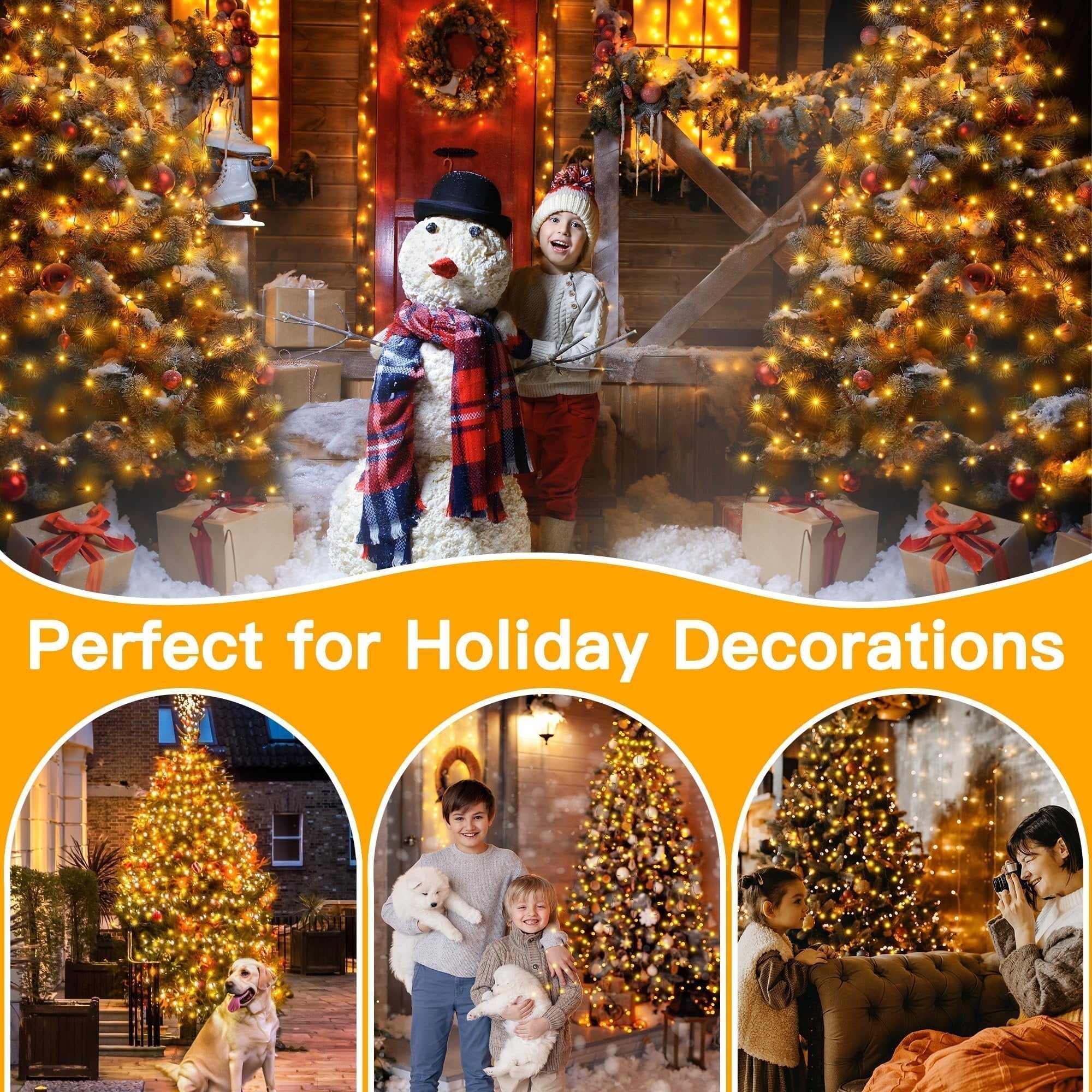 Kaerra - Anello di Luci a Cascata per Albero di Natale