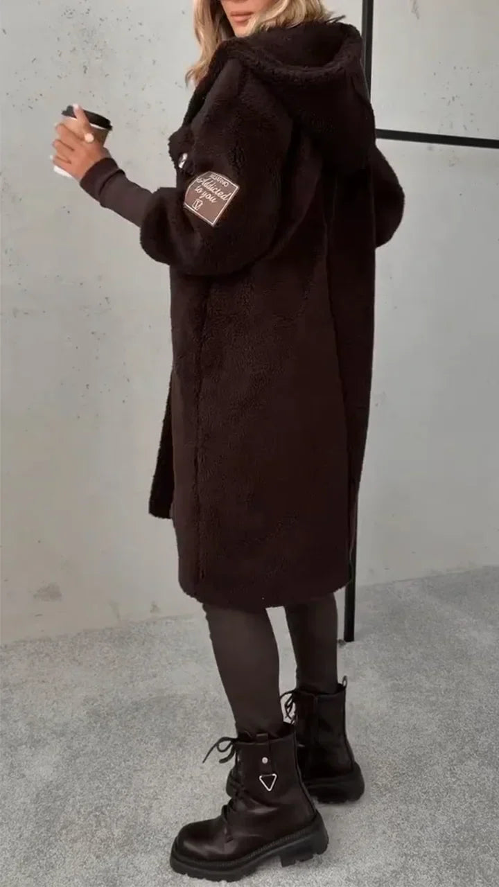 Arvessa - Cappotto Casual Elegante con Cappuccio