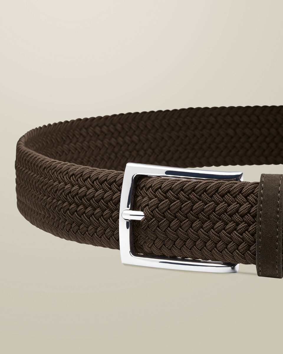 Mateusz™ Cintura da uomo – Motivo intrecciato elastico