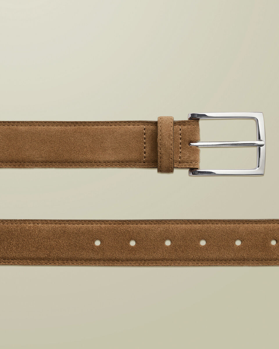 Luca™ Cintura da uomo – Cintura marrone in vera pelle scamosciata