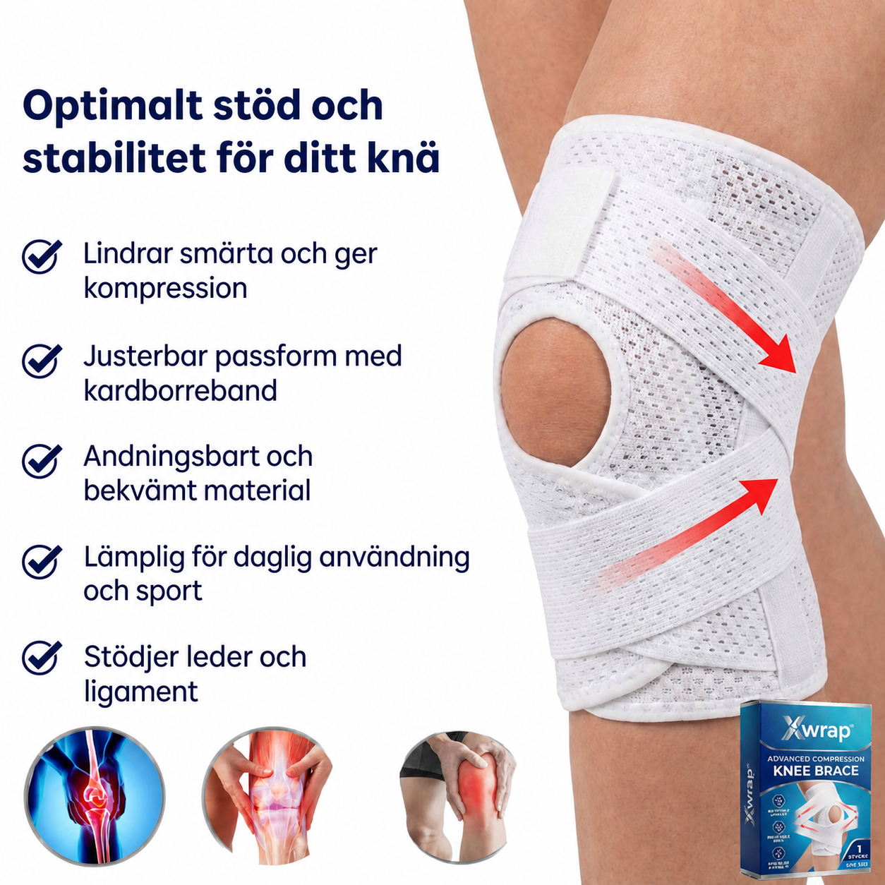Xwrap™ – Justerbart knäbandage