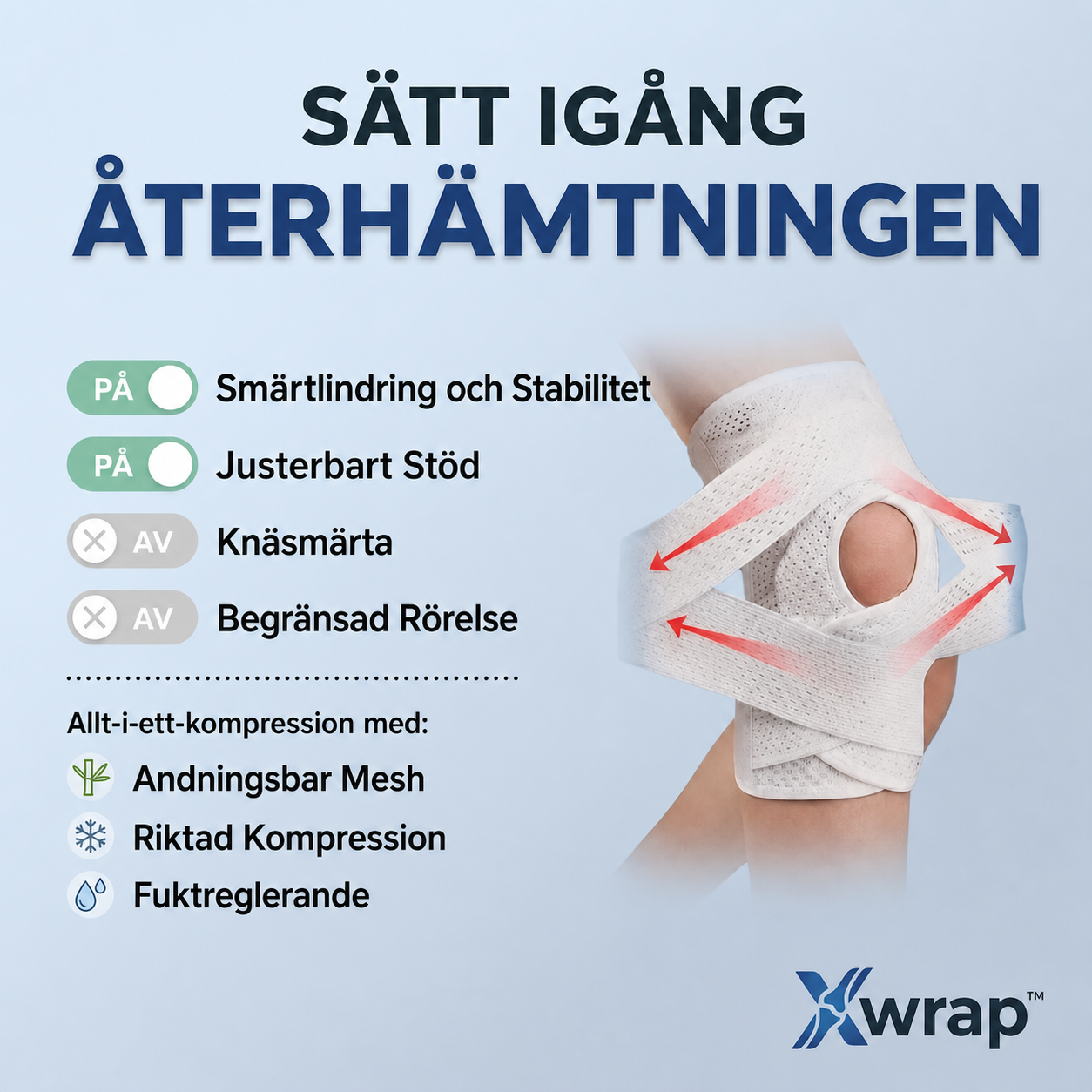 Xwrap™ – Justerbart knäbandage